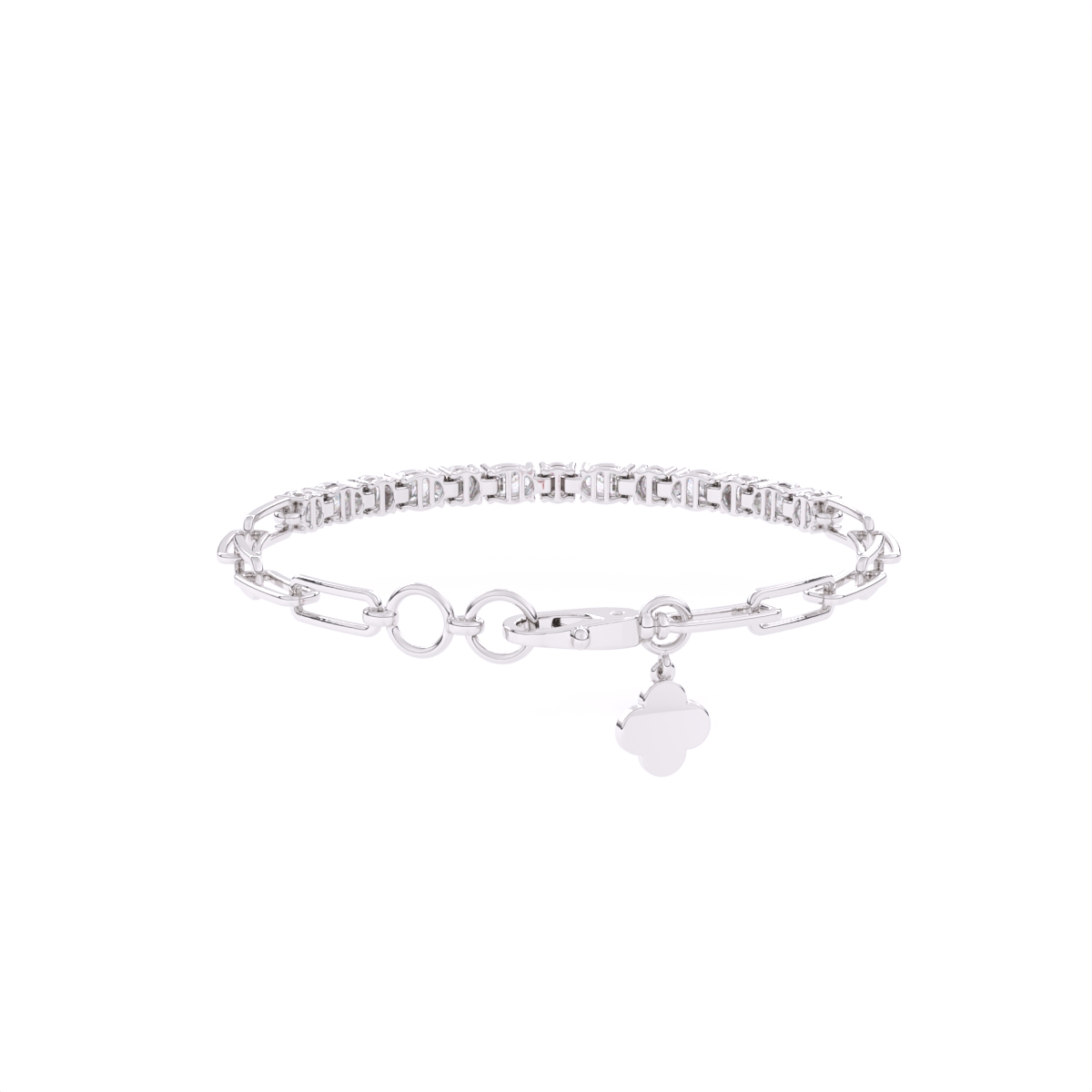 Oval & Round Lab Grown Diamond Loose Bracelet